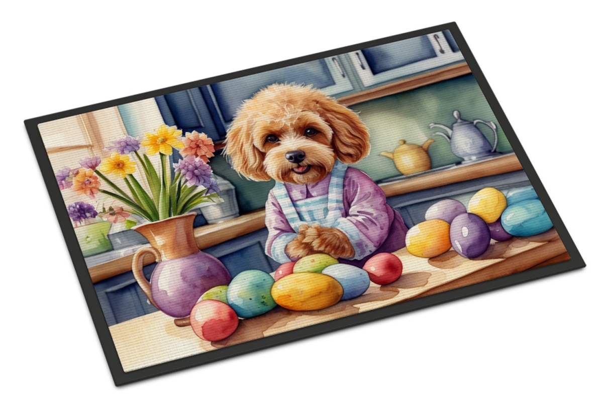 DAC6792MAT 18 x 27 in. Decorating Easter Cockapoo Doormat