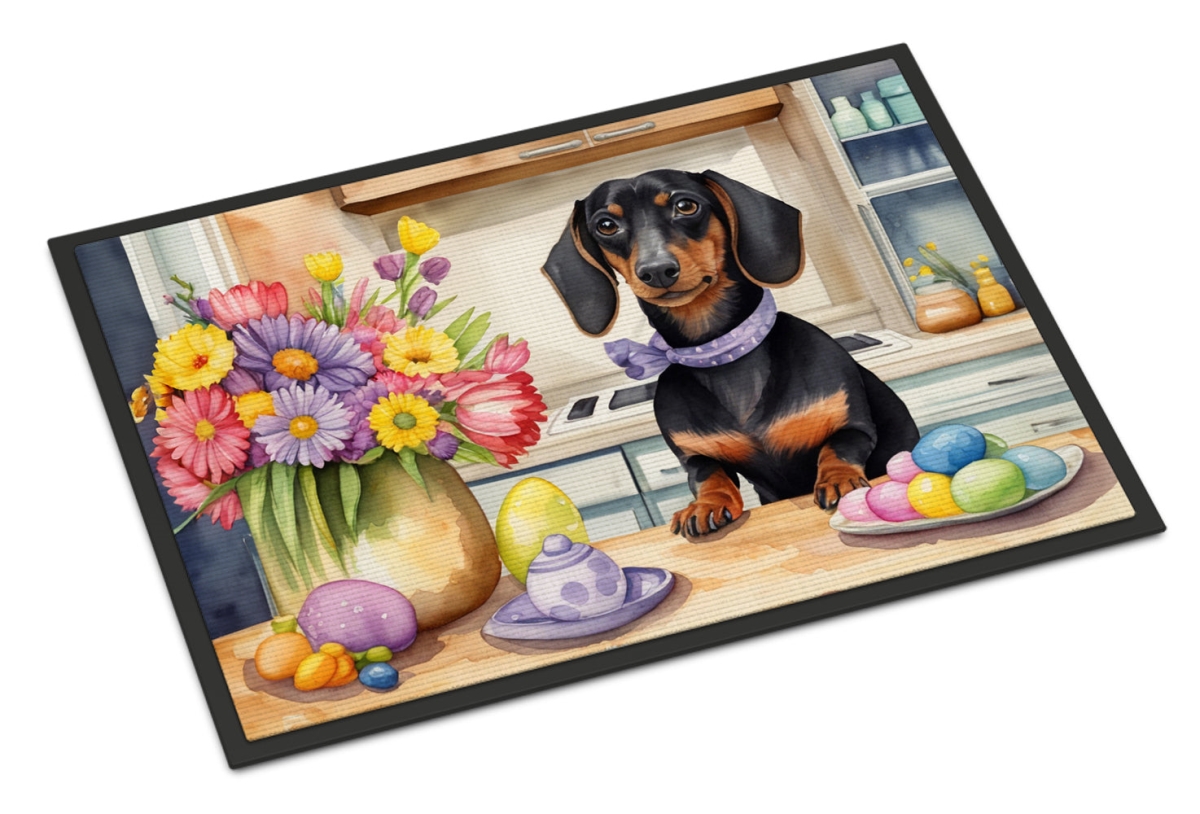 DAC6800MAT 18 x 27 in. Decorating Easter Dachshund Doormat