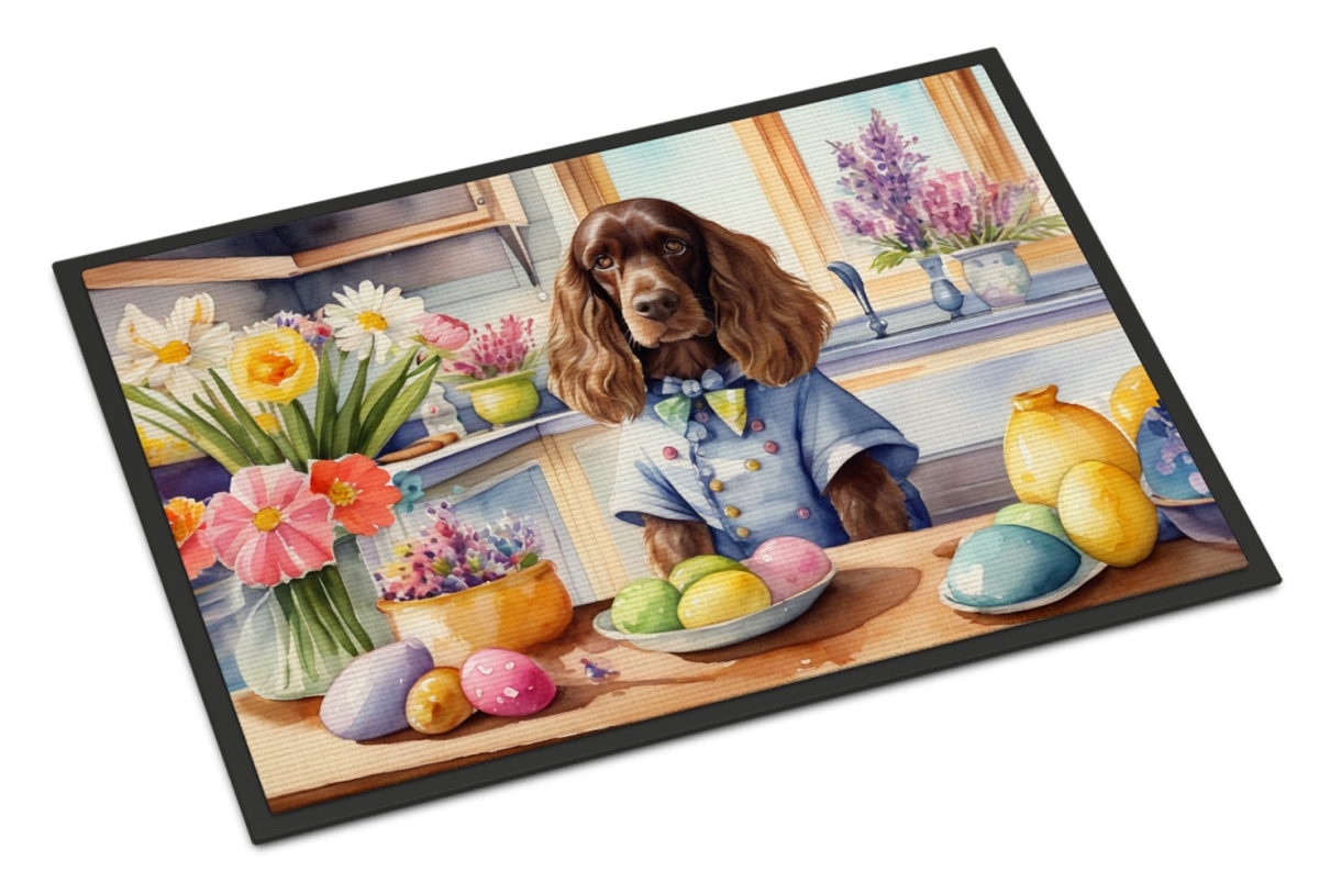 DAC6807MAT 18 x 27 in. Decorating Easter English Cocker Spaniel Doormat