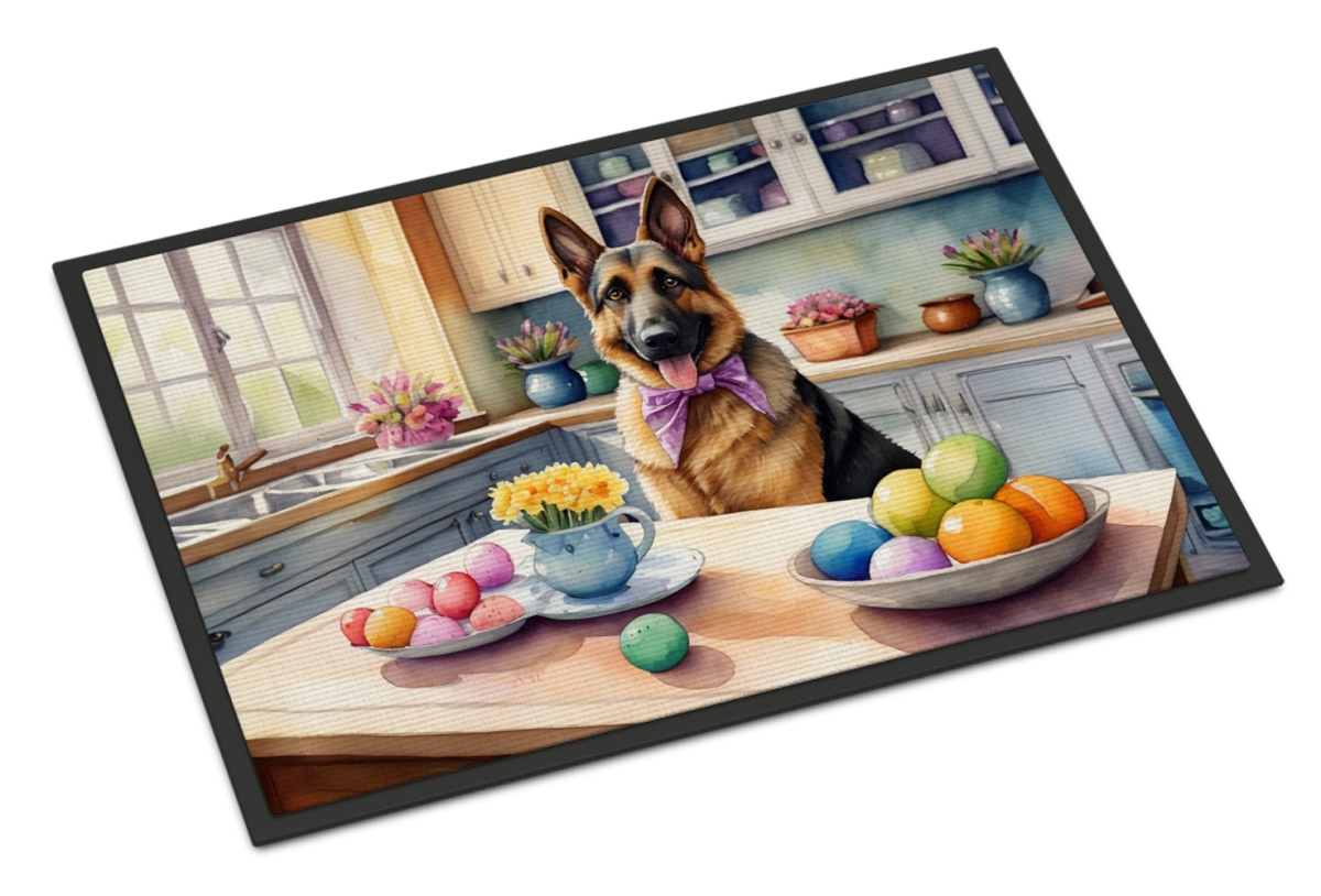 DAC6817MAT 18 x 27 in. Decorating Easter German Shepherd Doormat