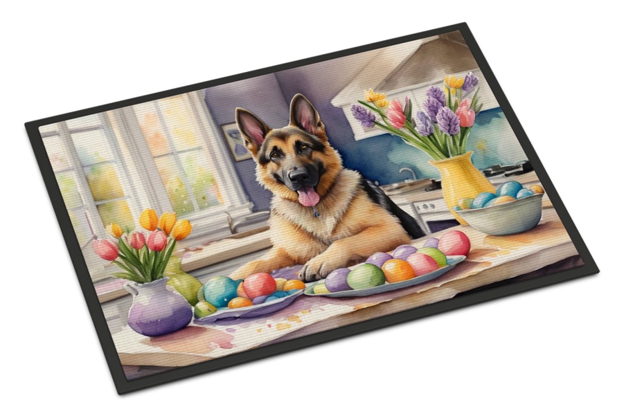 18 x 27 in. Decorating Easter German Shepherd Doormat