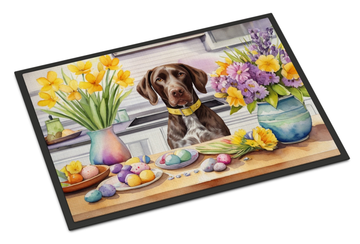 18 x 27 in. Decorating Easter German Shorthaired Pointer Doormat