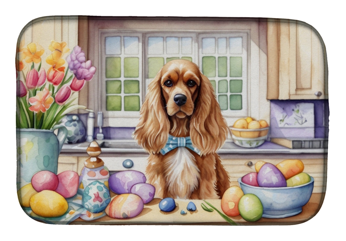 Picture of Carolines Treasures DAC6794DDM 21 x 14 in. Decorating Easter Cocker Spaniel Dish Drying Mat