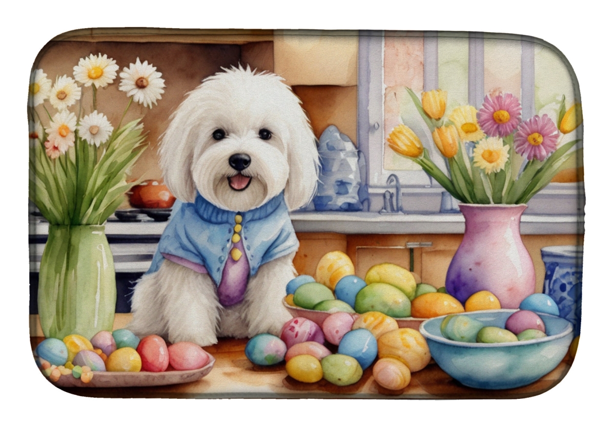 Picture of Carolines Treasures DAC6797DDM 21 x 14 in. Decorating Easter Coton de Tulear Dish Drying Mat