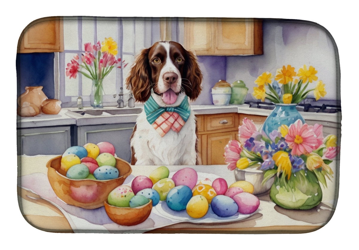 Picture of Carolines Treasures DAC6810DDM 21 x 14 in. Decorating Easter English Springer Spaniel Dish Drying Mat
