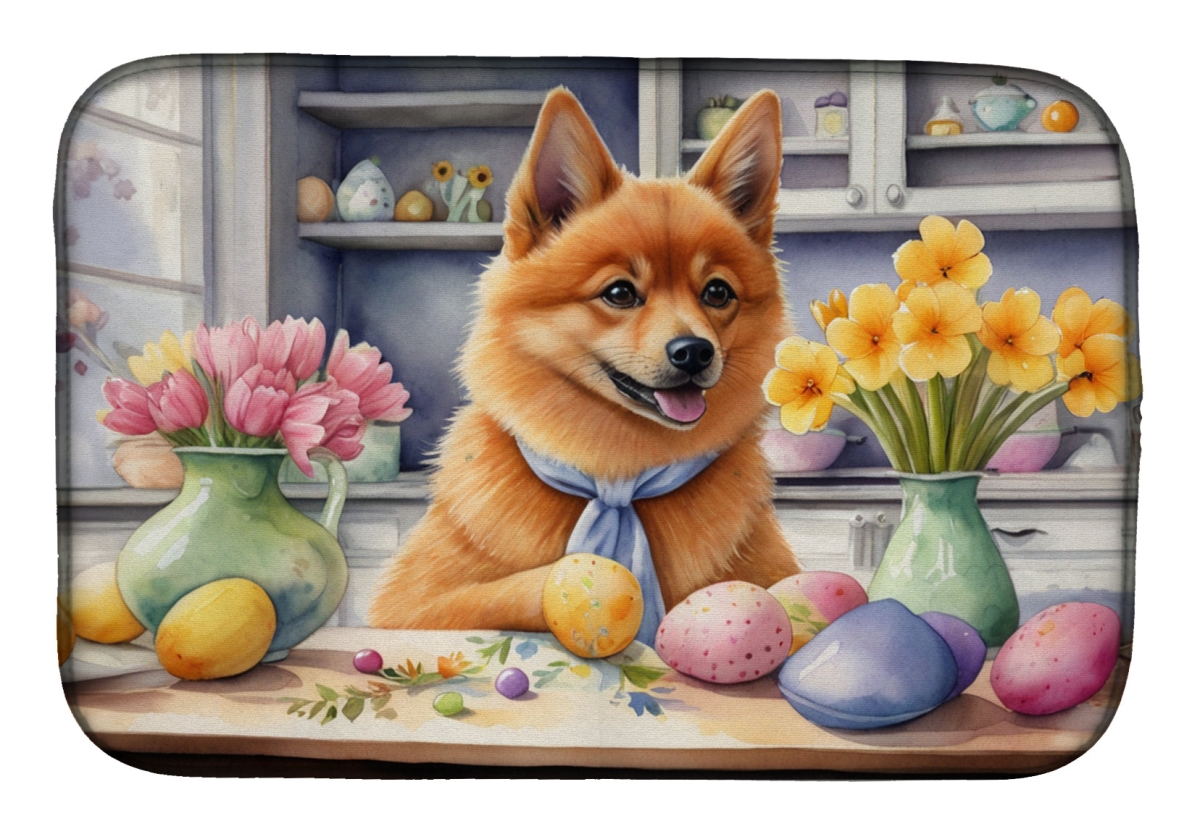 Picture of Carolines Treasures DAC6811DDM 21 x 14 in. Decorating Easter Finnish Spitz Dish Drying Mat