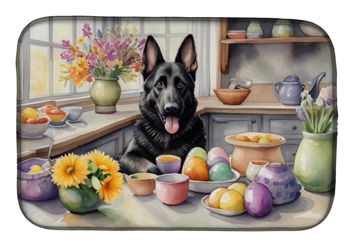Picture of Carolines Treasures DAC6816DDM 21 x 14 in. Decorating Easter German Shepherd Dish Drying Mat