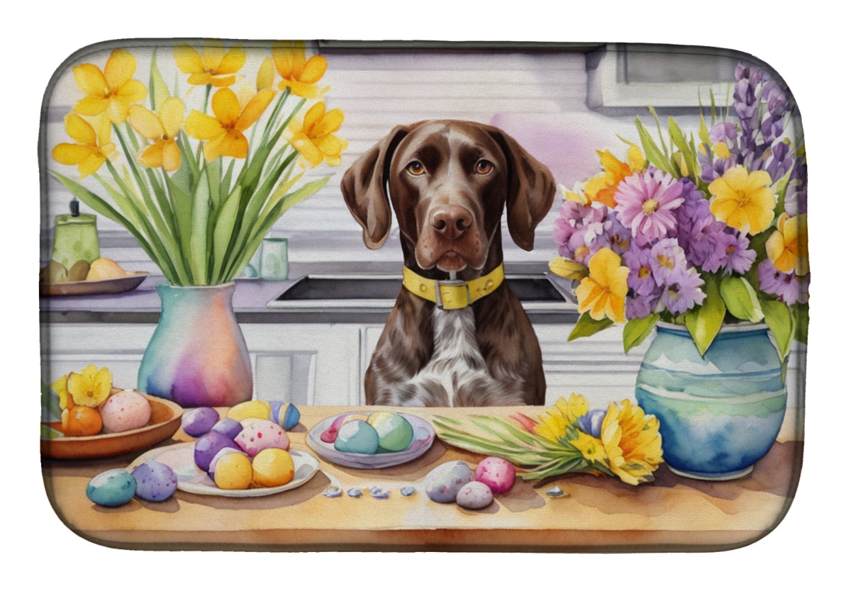 Picture of Carolines Treasures DAC6819DDM 21 x 14 in. Decorating Easter German Shorthaired Pointer Dish Drying Mat