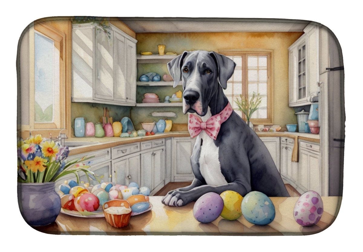 Picture of Carolines Treasures DAC6827DDM 21 x 14 in. Decorating Easter Great Dane Dish Drying Mat