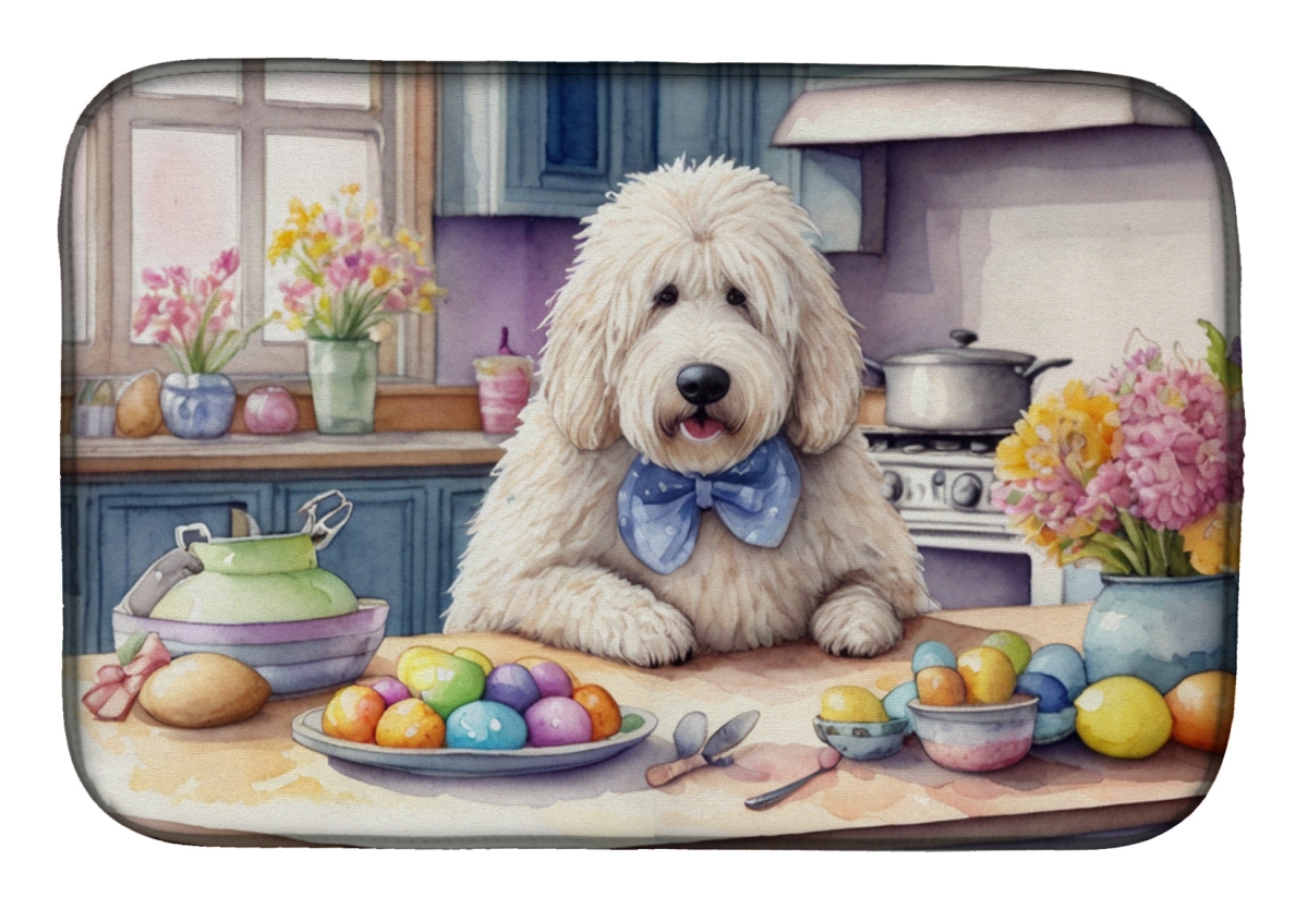 Picture of Carolines Treasures DAC6842DDM 21 x 14 in. Decorating Easter Komondor Dish Drying Mat