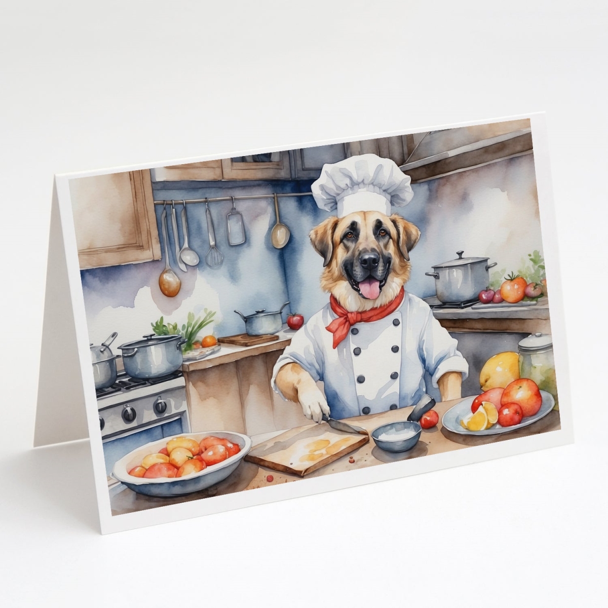 5 x 7 in. Anatolian Shepherd The Chef Greeting Cards - Pack of 8