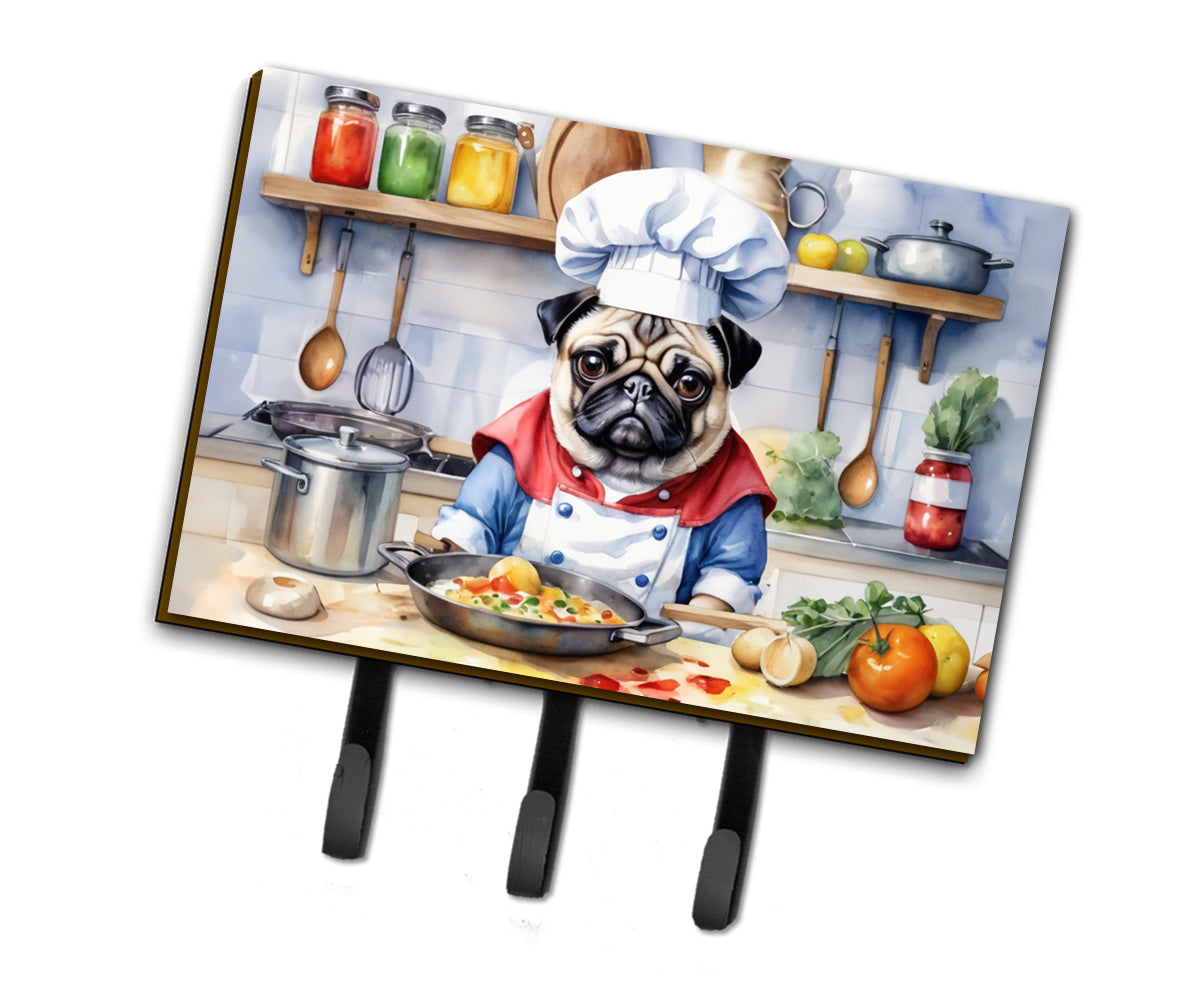 DAC6311TH68 9 x 6 in. Pug The Chef Leash or Key Holder