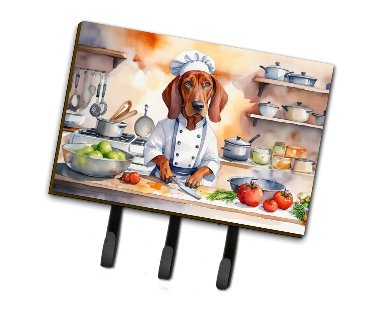 9 x 6 in. Redbone Coonhound The Chef Leash or Key Holder