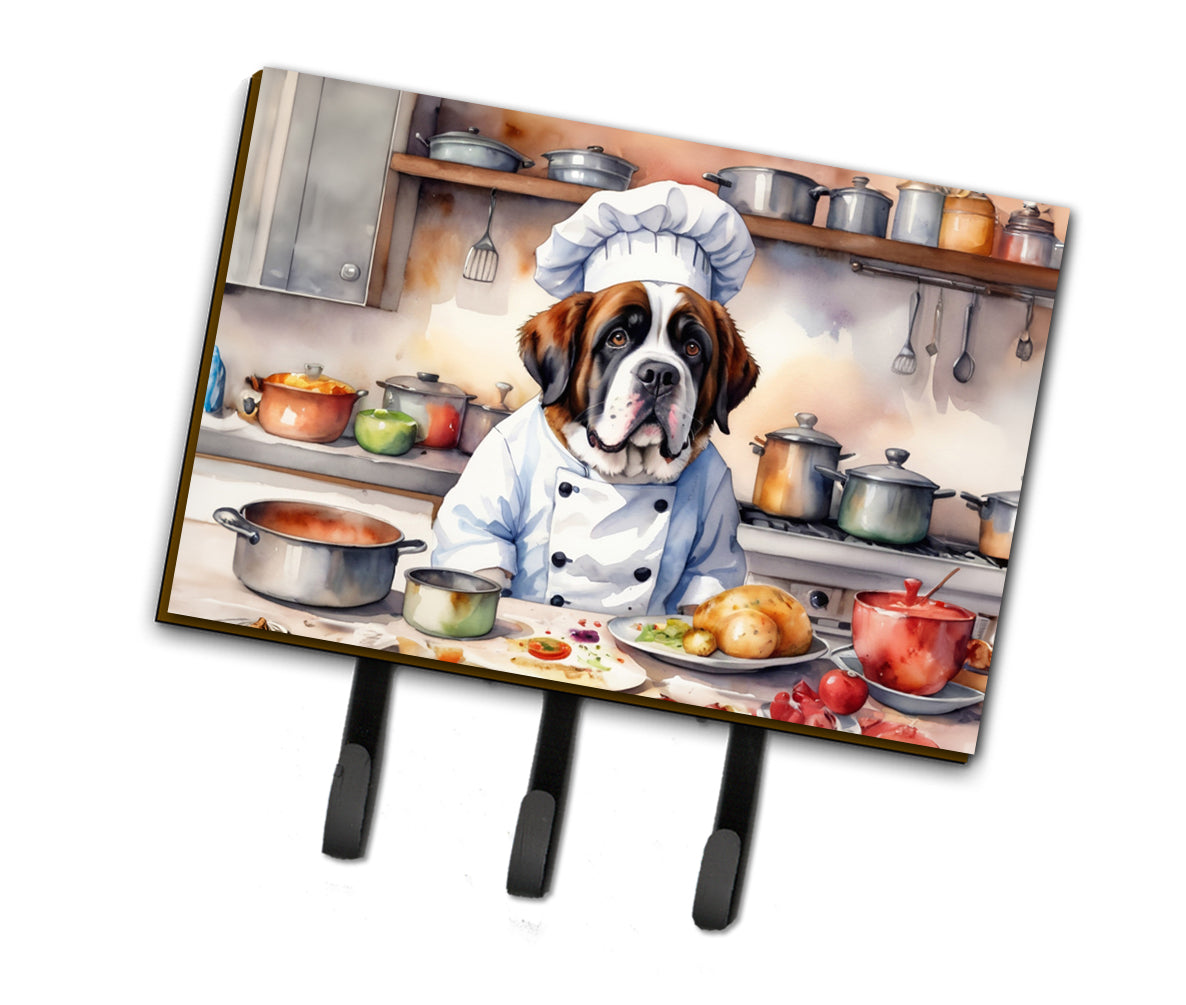 9 x 6 in. Saint Bernard The Chef Leash or Key Holder