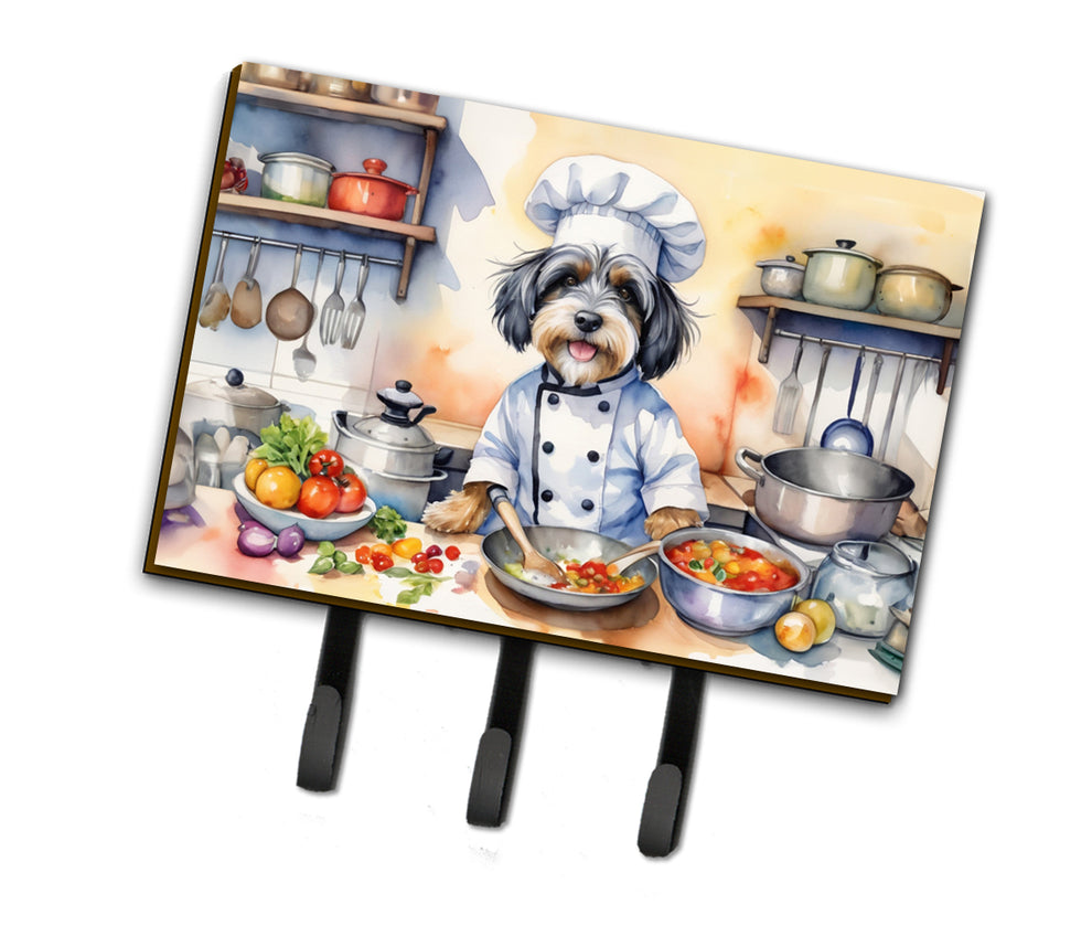 9 x 6 in. Tibetan Terrier The Chef Leash or Key Holder