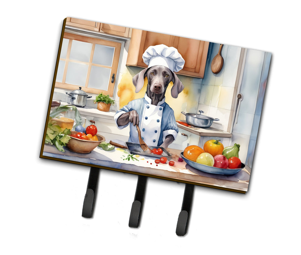 9 x 6 in. Weimaraner The Chef Leash or Key Holder
