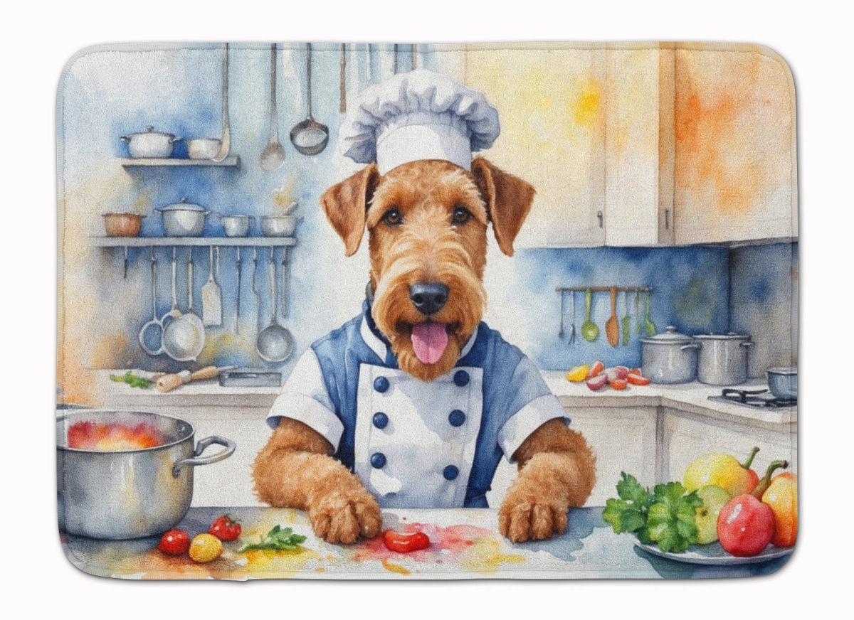DAC6181RUG 19 x 27 in. Airedale Terrier The Chef Memory Foam Kitchen Mat