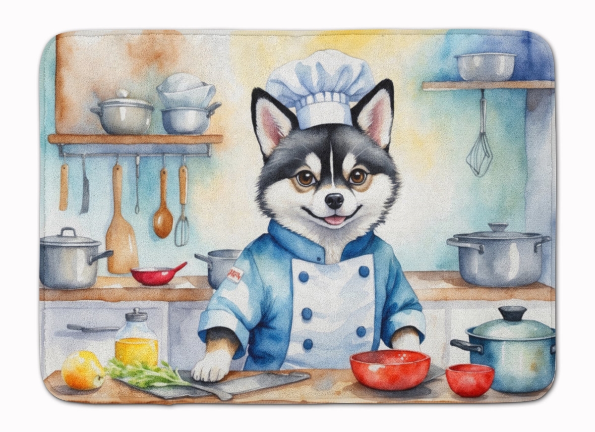19 x 27 in. Alaskan Klee Kai The Chef Memory Foam Kitchen Mat