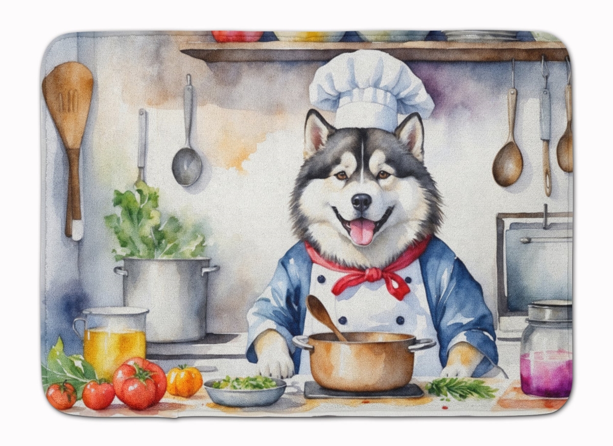 DAC6184RUG 19 x 27 in. Alaskan Malamute The Chef Memory Foam Kitchen Mat