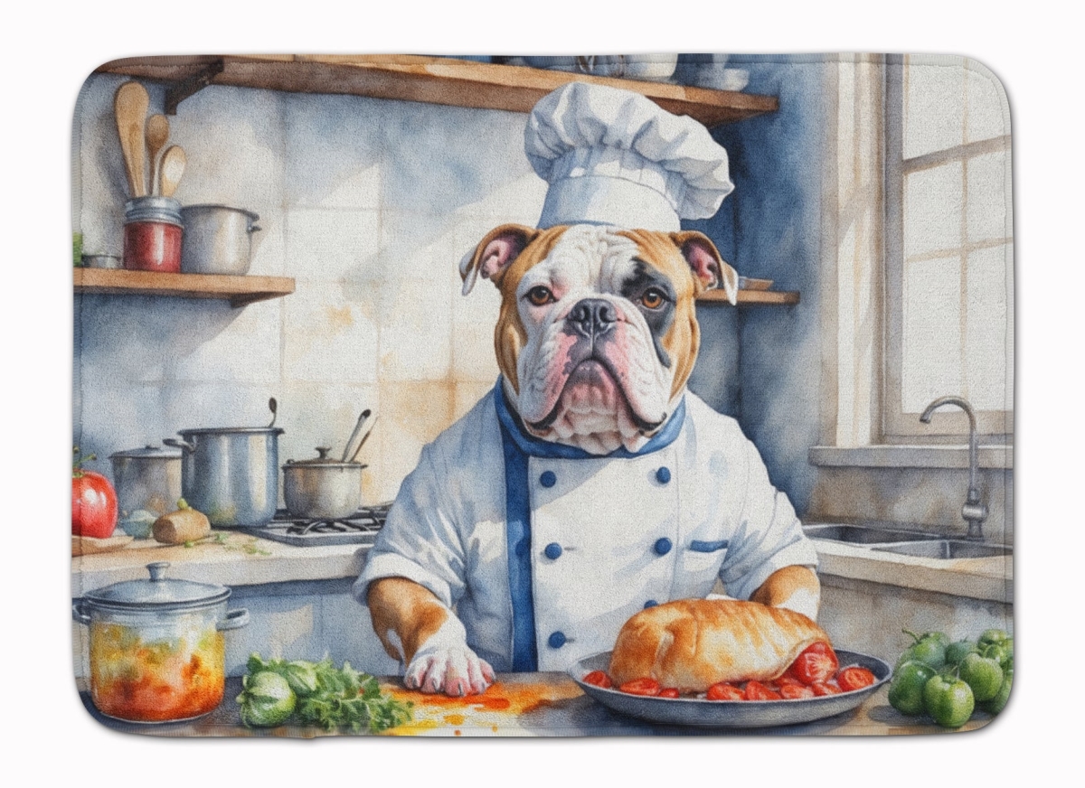 19 x 27 in. American Bulldog The Chef Memory Foam Kitchen Mat