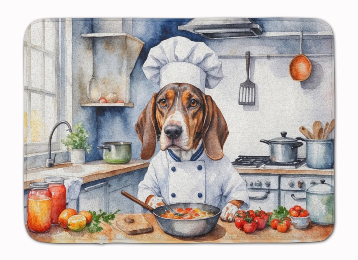 19 x 27 in. American English Coonhound The Chef Memory Foam Kitchen Mat