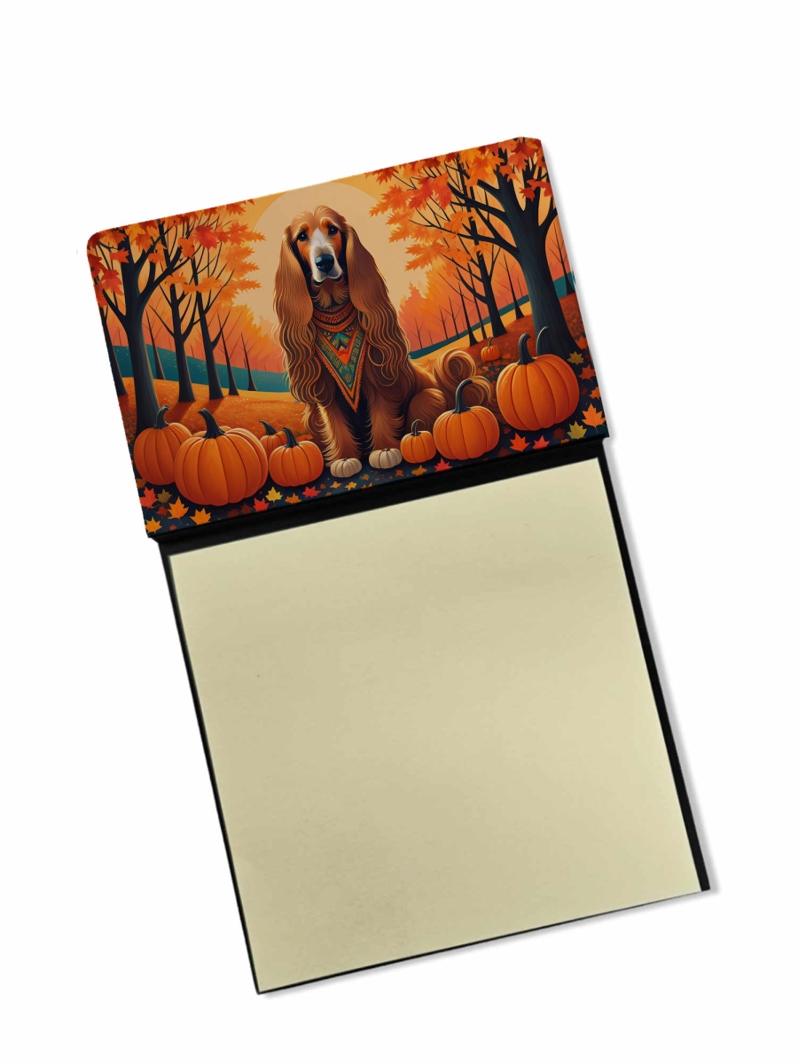 DAC1002SN 5.25 x 3.25 in. Afghan Hound Fall Sticky Note Holder
