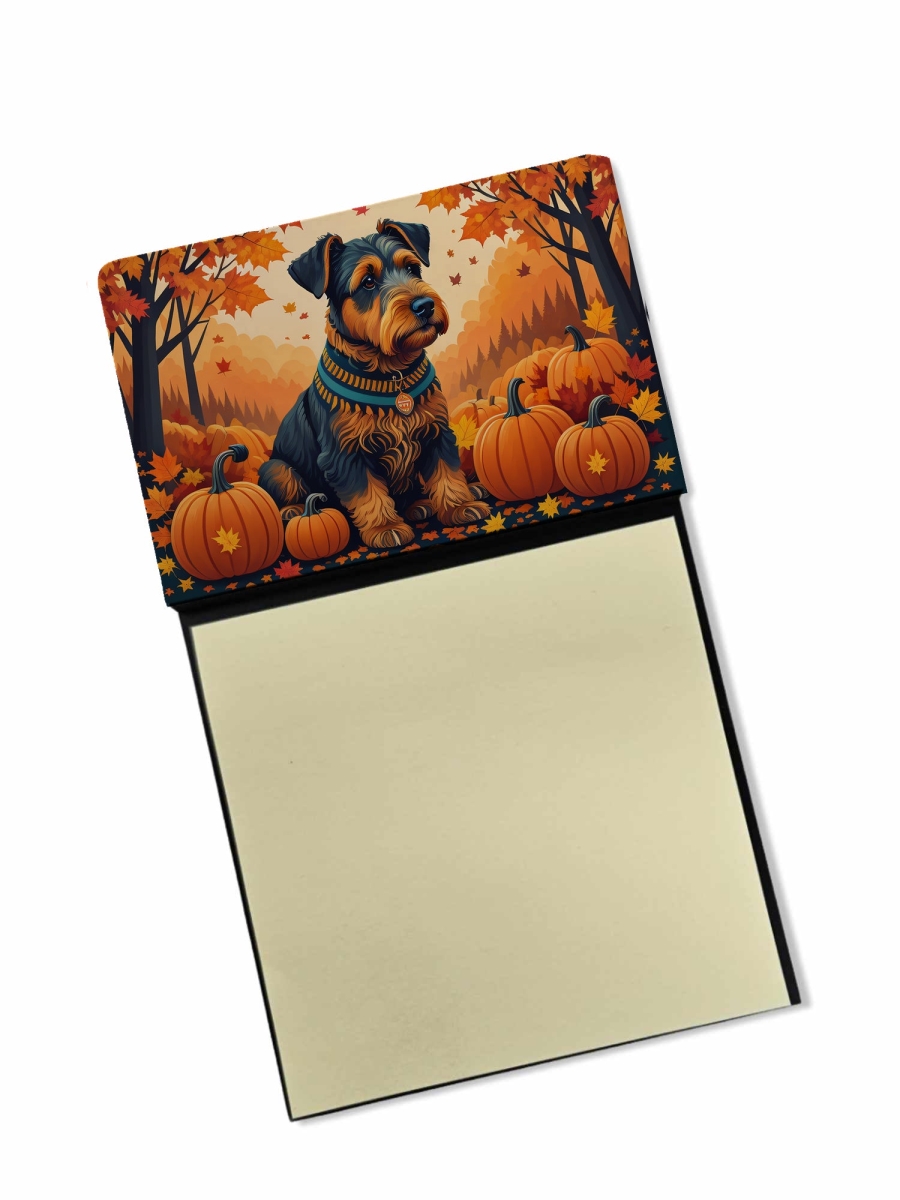 DAC1003SN 5.25 x 3.25 in. Airedale Terrier Fall Sticky Note Holder