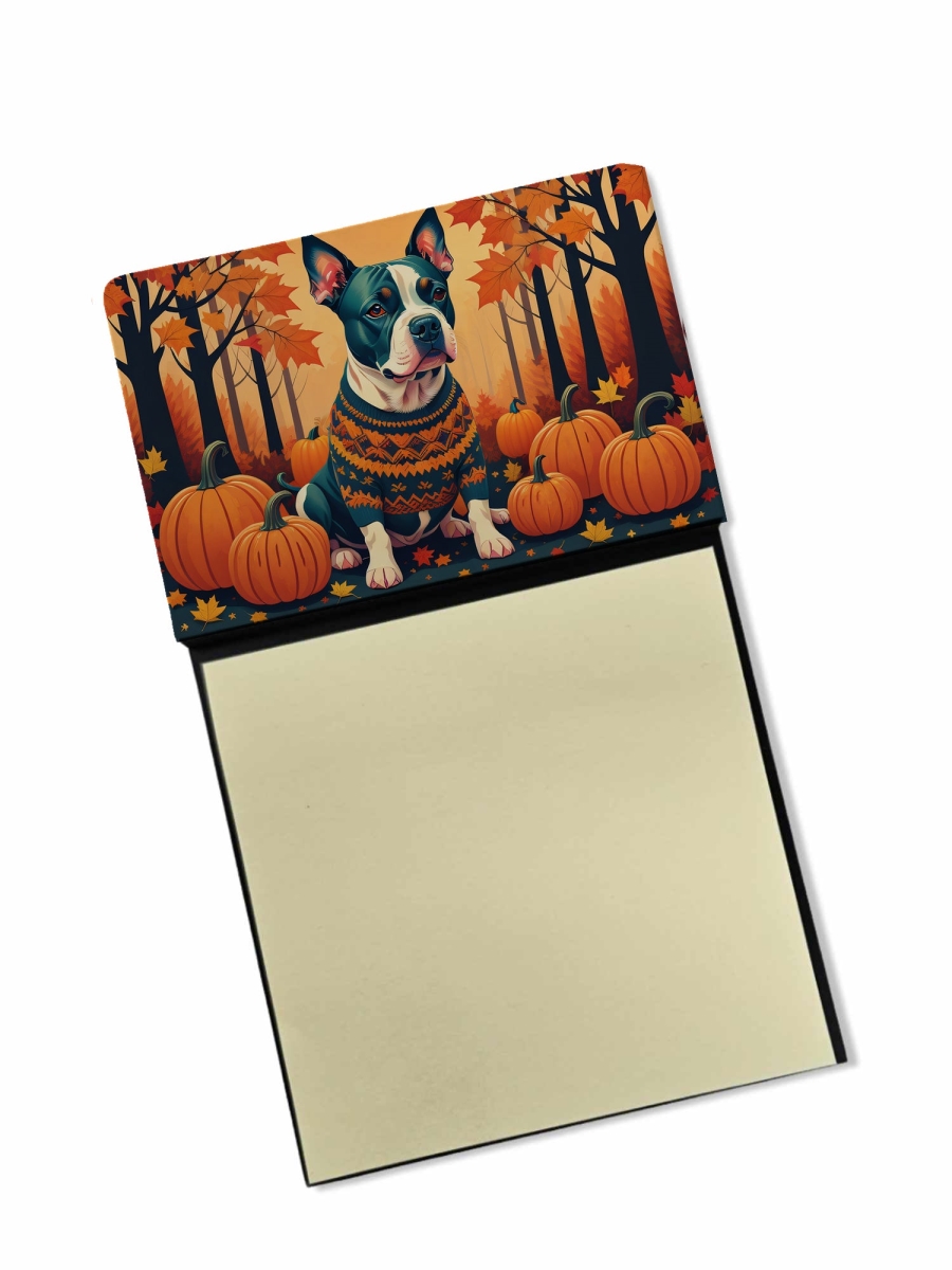 DAC1007SN 5.25 x 3.25 in. Pit Bull Terrier Fall Sticky Note Holder