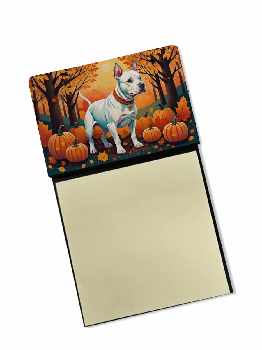 DAC1008SN 5.25 x 3.25 in. White Pit Bull Terrier Fall Sticky Note Holder