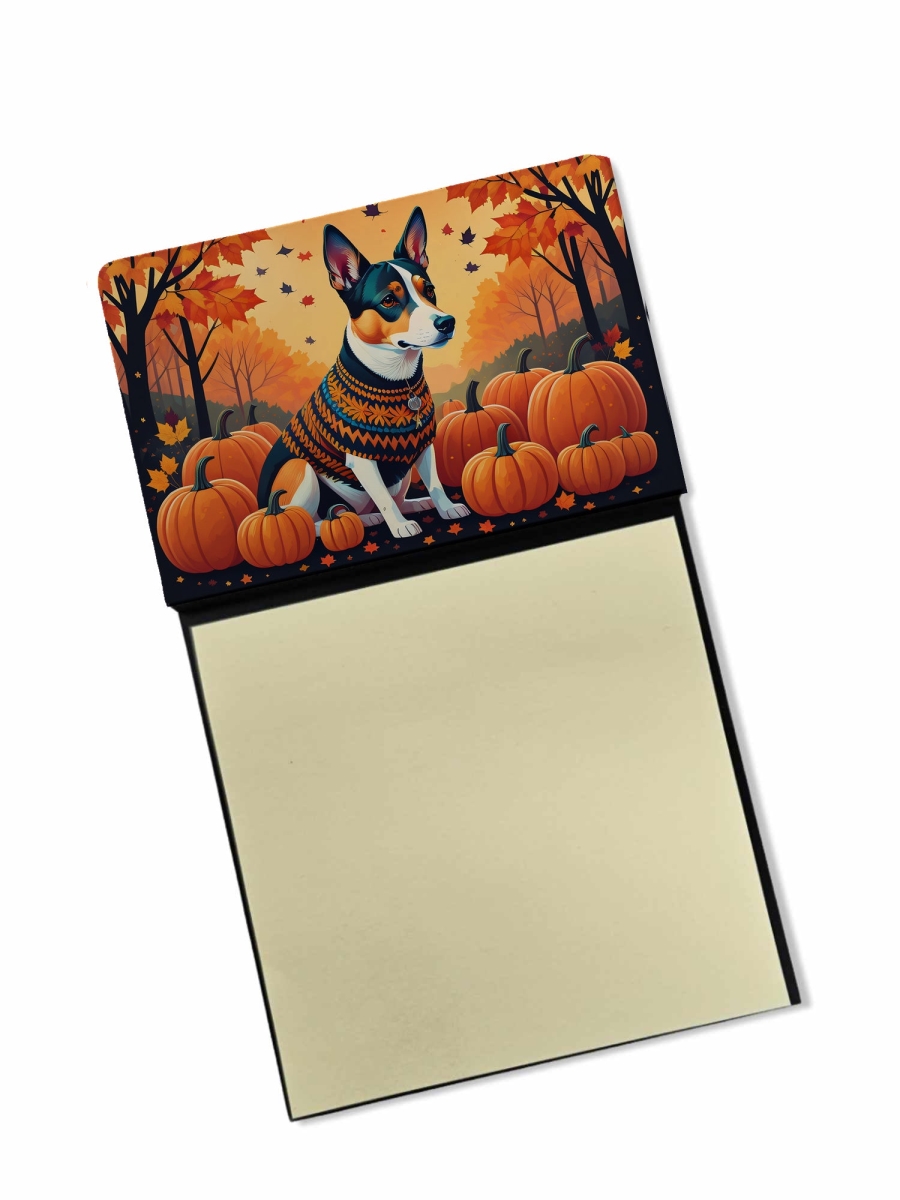 DAC1012SN 5.25 x 3.25 in. Basenji Fall Sticky Note Holder