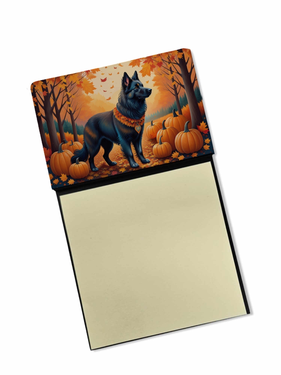 DAC1017SN 5.25 x 3.25 in. Belgian Sheepdog Fall Sticky Note Holder