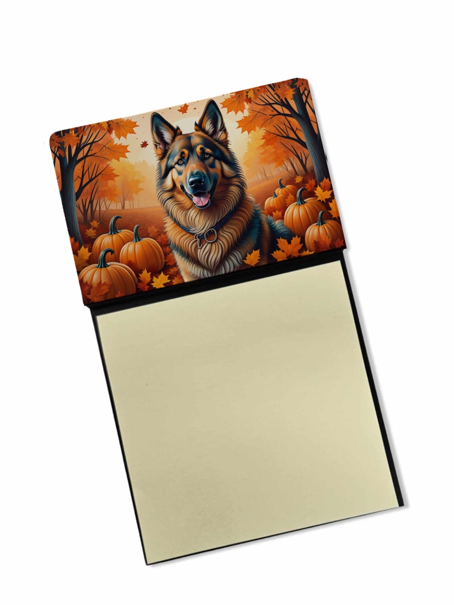 DAC1018SN 5.25 x 3.25 in. Belgian Tervuren Fall Sticky Note Holder