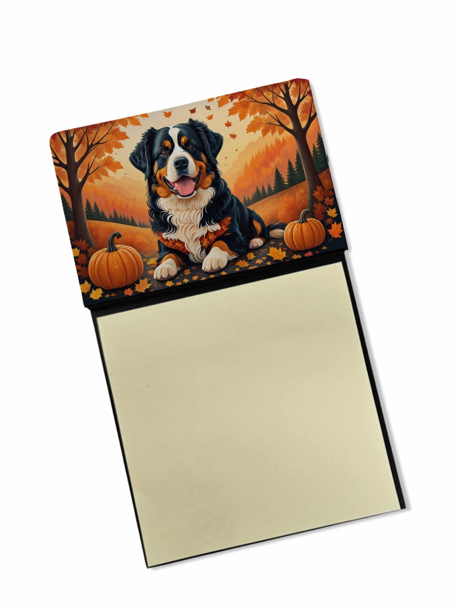 DAC1019SN 5.25 x 3.25 in. Bernese Mountain Dog Fall Sticky Note Holder