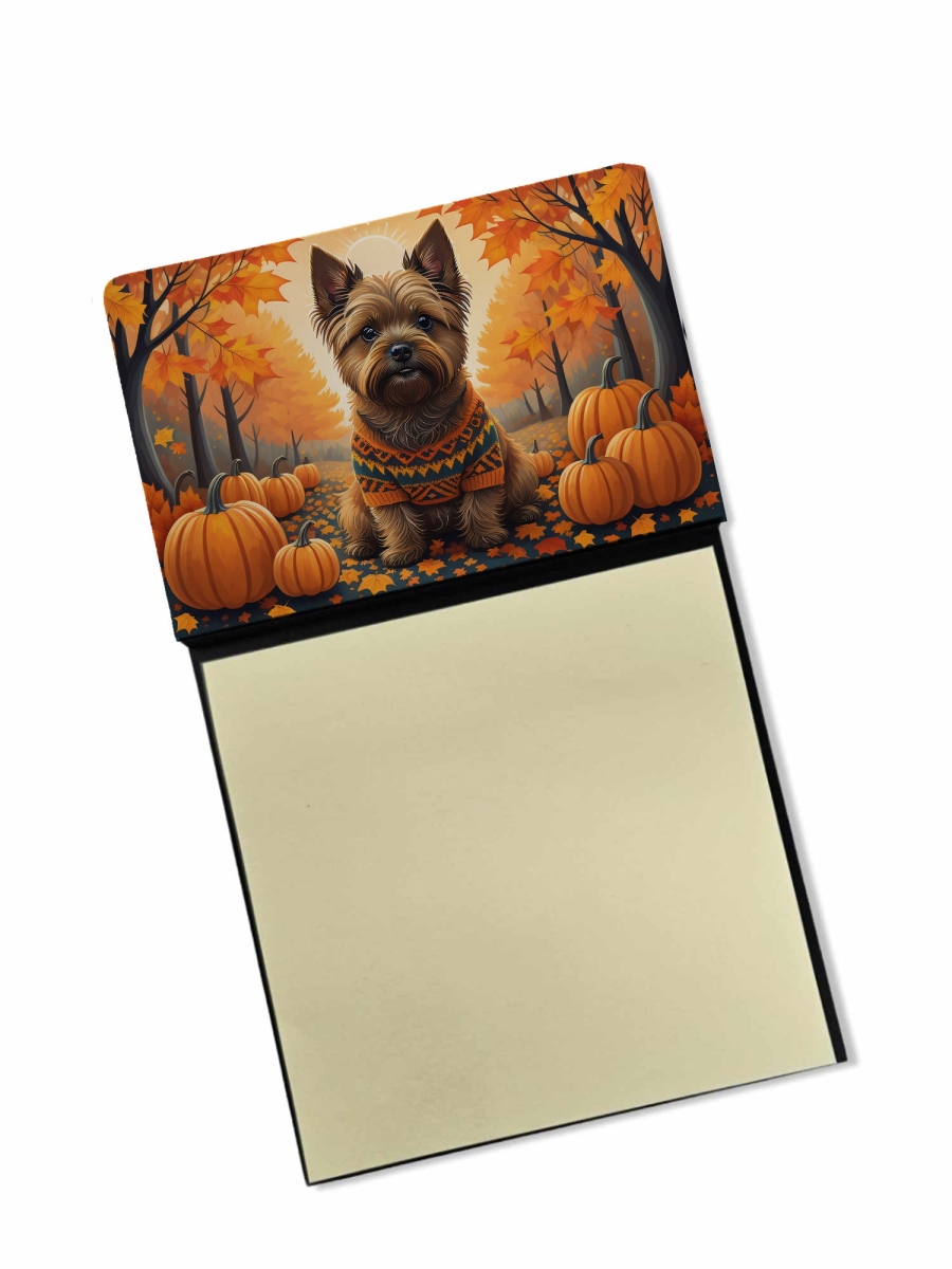 DAC1031SN 5.25 x 3.25 in. Cairn Terrier Fall Sticky Note Holder