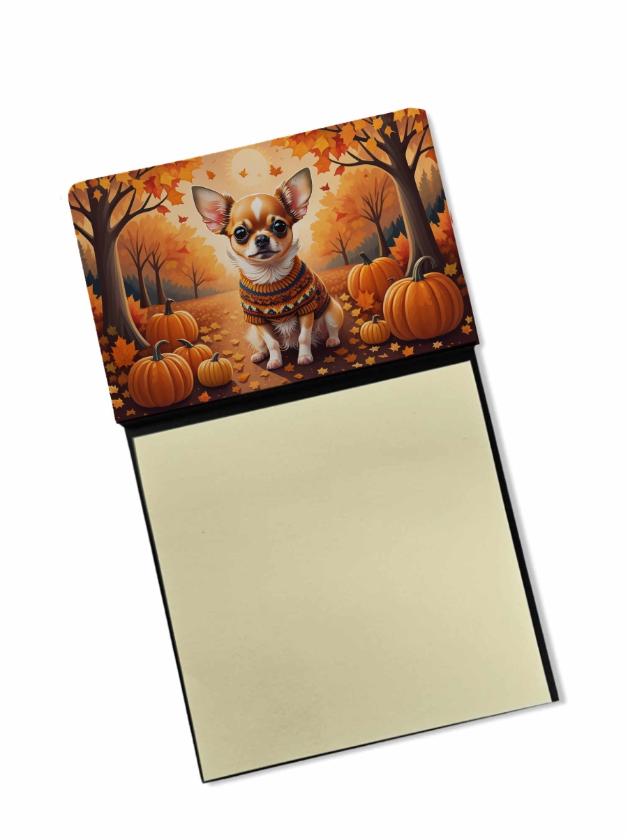 DAC1034SN 5.25 x 3.25 in. Chihuahua Fall Sticky Note Holder