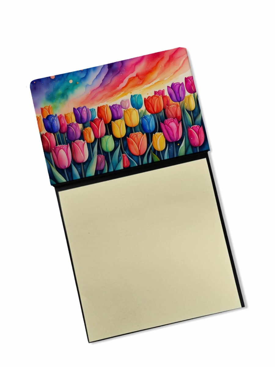 DAC1462SN 5.25 x 3.25 in. Tulips in Color Sticky Note Holder