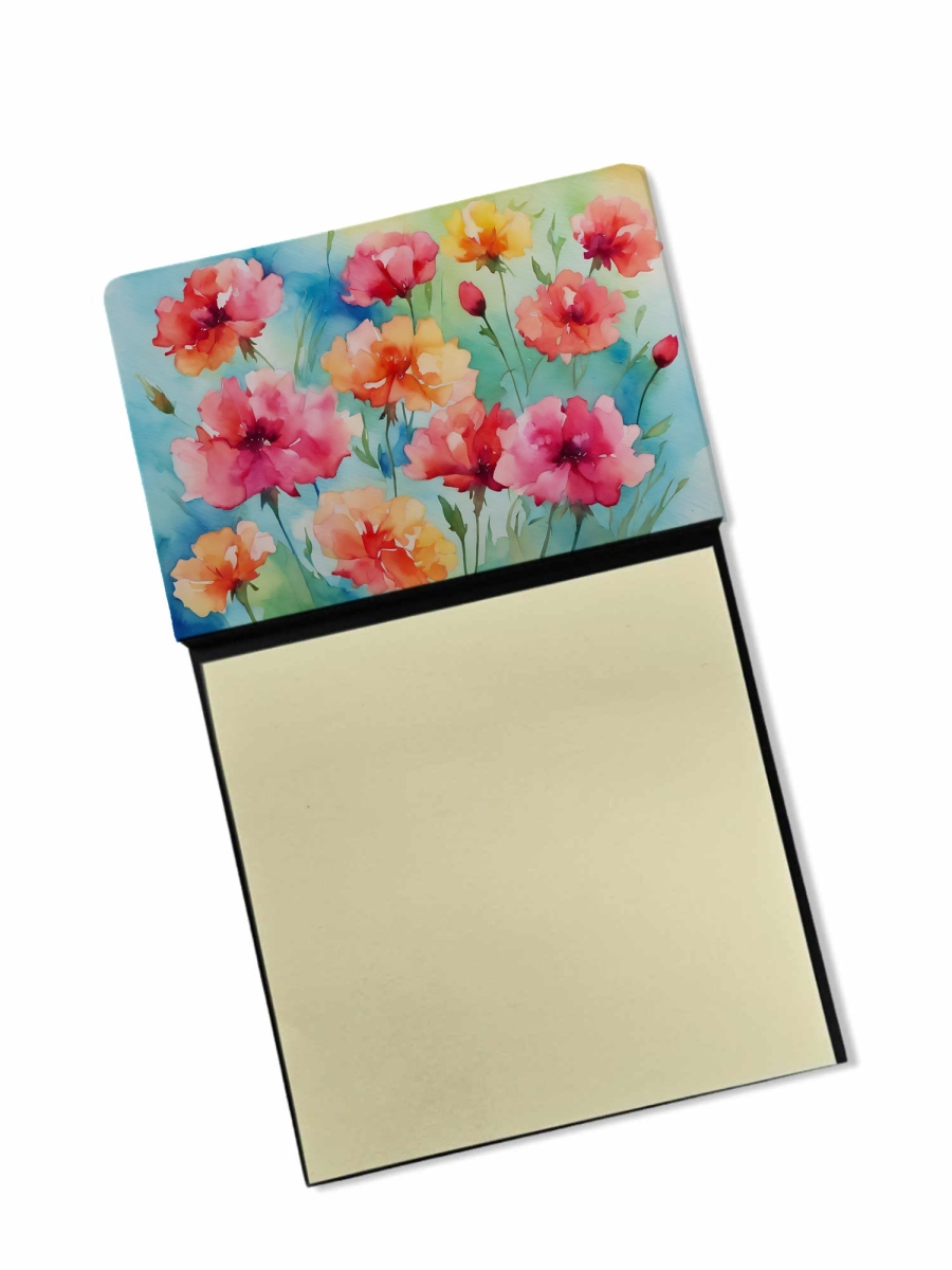 DAC1548SN 5.25 x 3.25 in. Carnations in Watercolor Sticky Note Holder