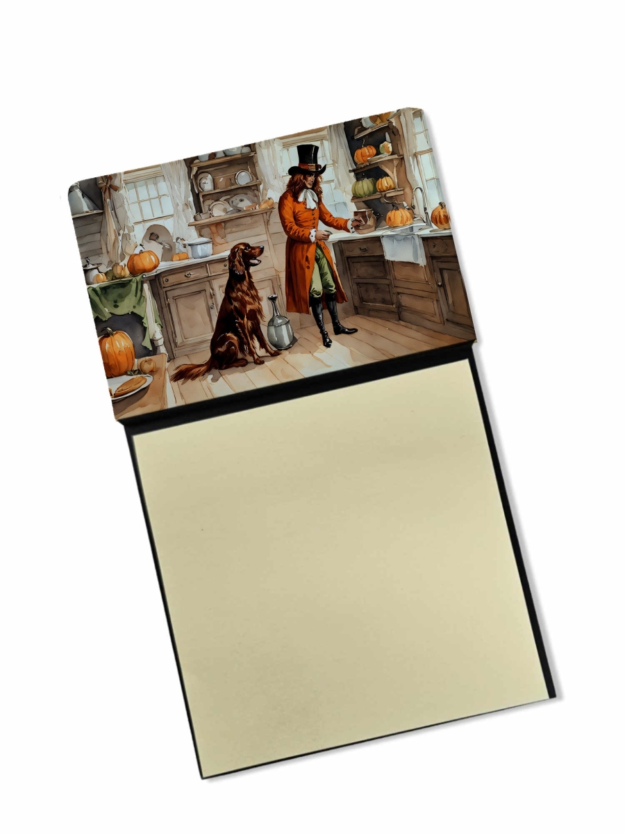 DAC1780SN 5.25 x 3.25 in. Irish Setter Fall Kitchen Pumpkins Sticky Note Holder