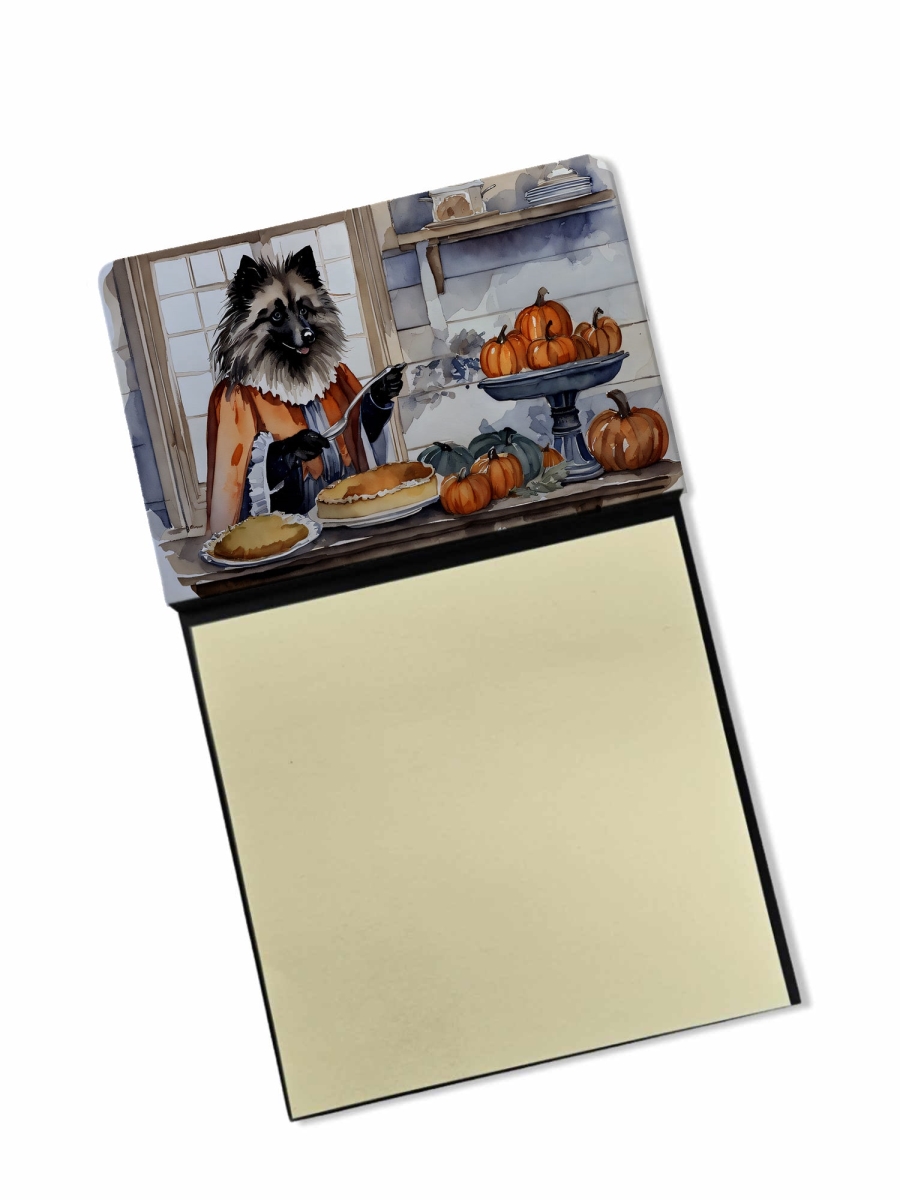 DAC1785SN 5.25 x 3.25 in. Keeshond Fall Kitchen Pumpkins Sticky Note Holder