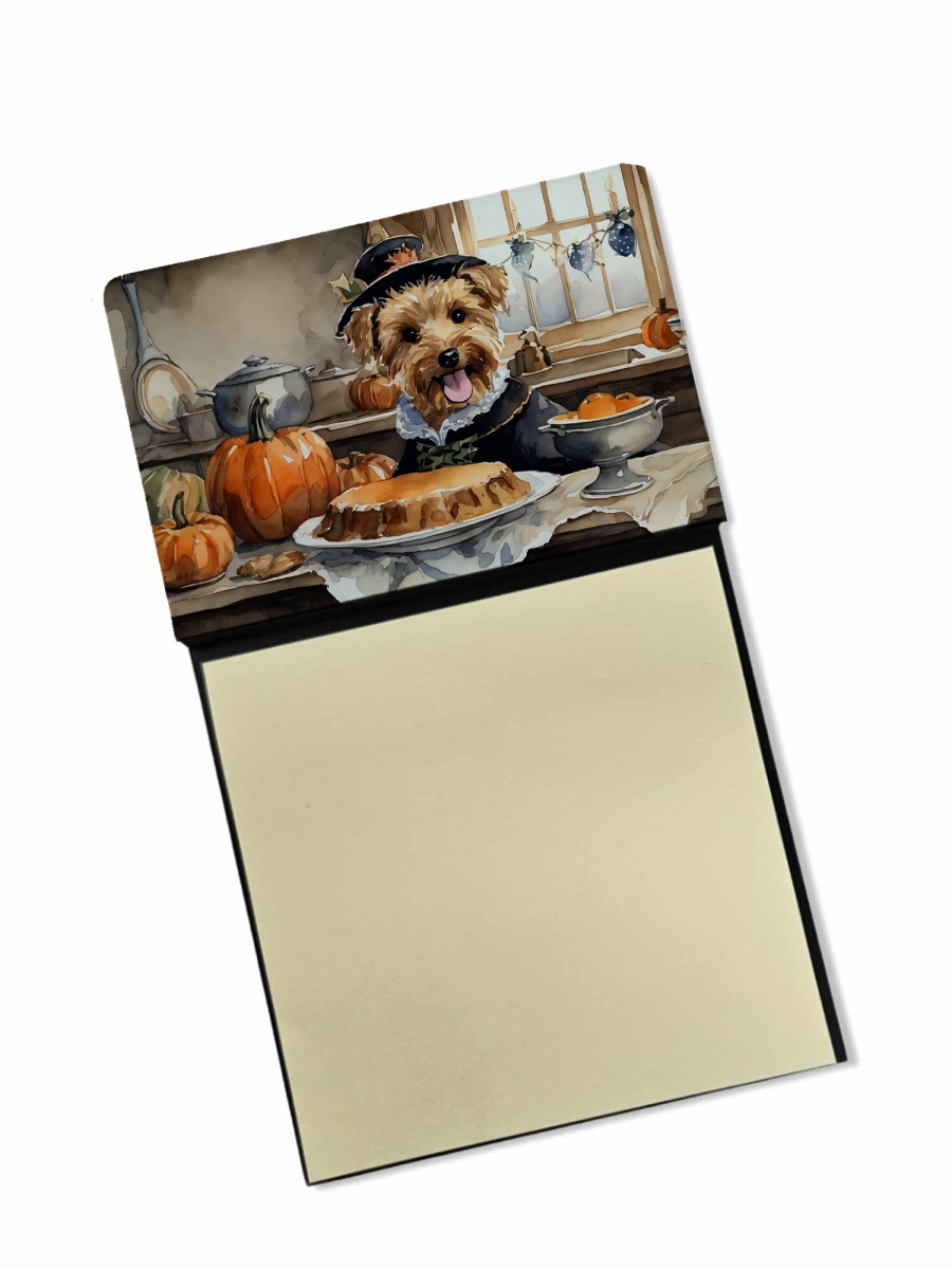 DAC1793SN 5.25 x 3.25 in. Lakeland Terrier Fall Kitchen Pumpkins Sticky Note Holder