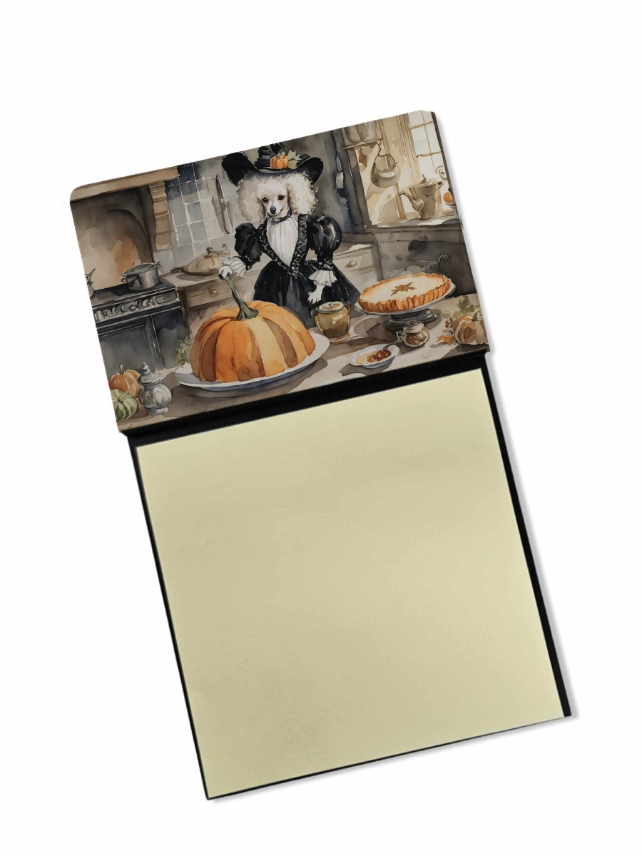 DAC1802SN 5.25 x 3.25 in. Poodle Fall Kitchen Pumpkins Sticky Note Holder