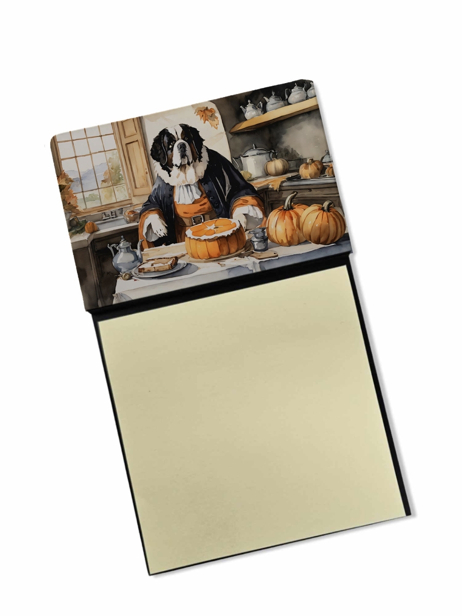 DAC1807SN 5.25 x 3.25 in. Saint Bernard Fall Kitchen Pumpkins Sticky Note Holder