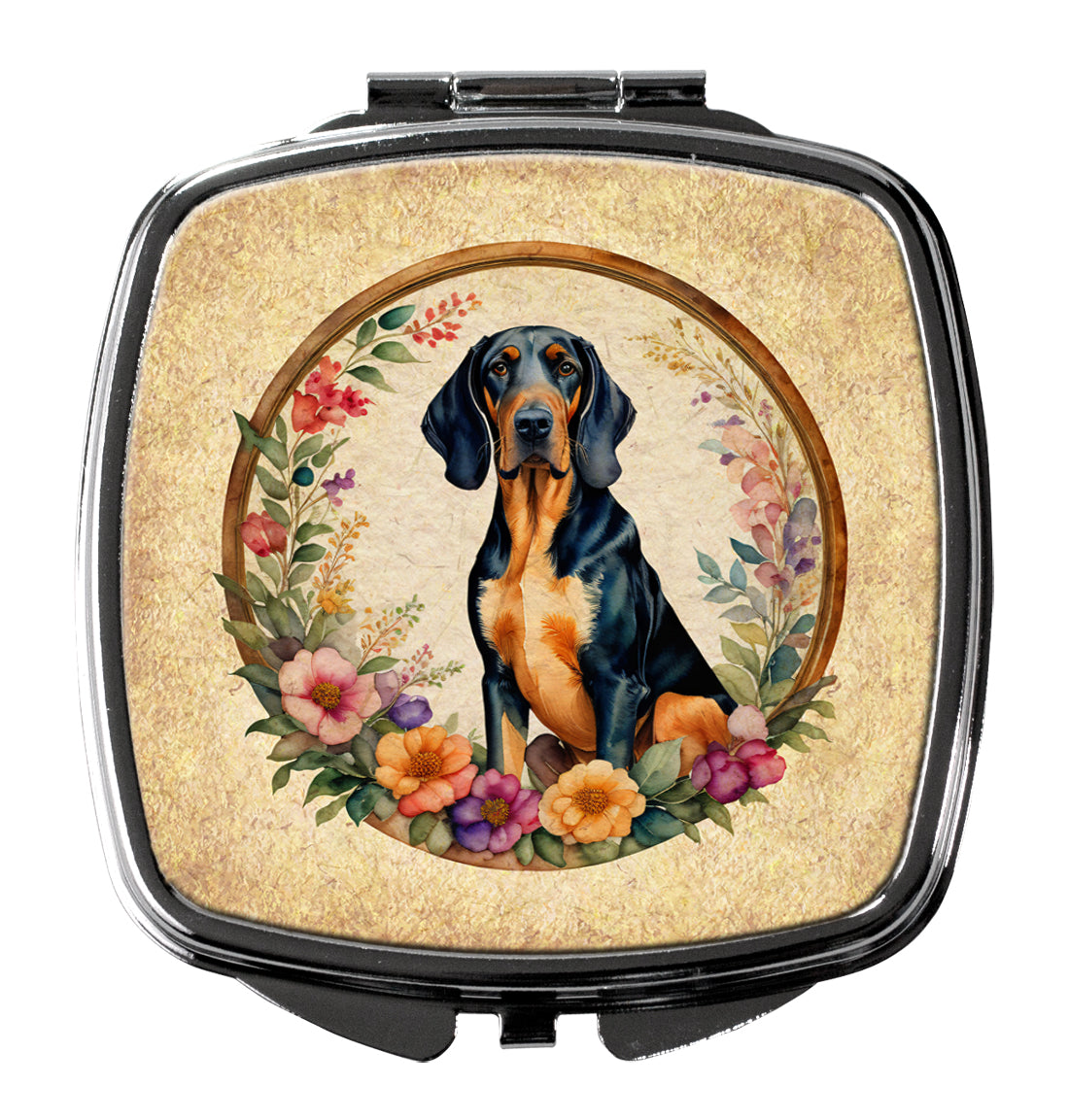 DAC2122SCM 3 x 2.75 in. Coonhound & Flowers Compact Mirror