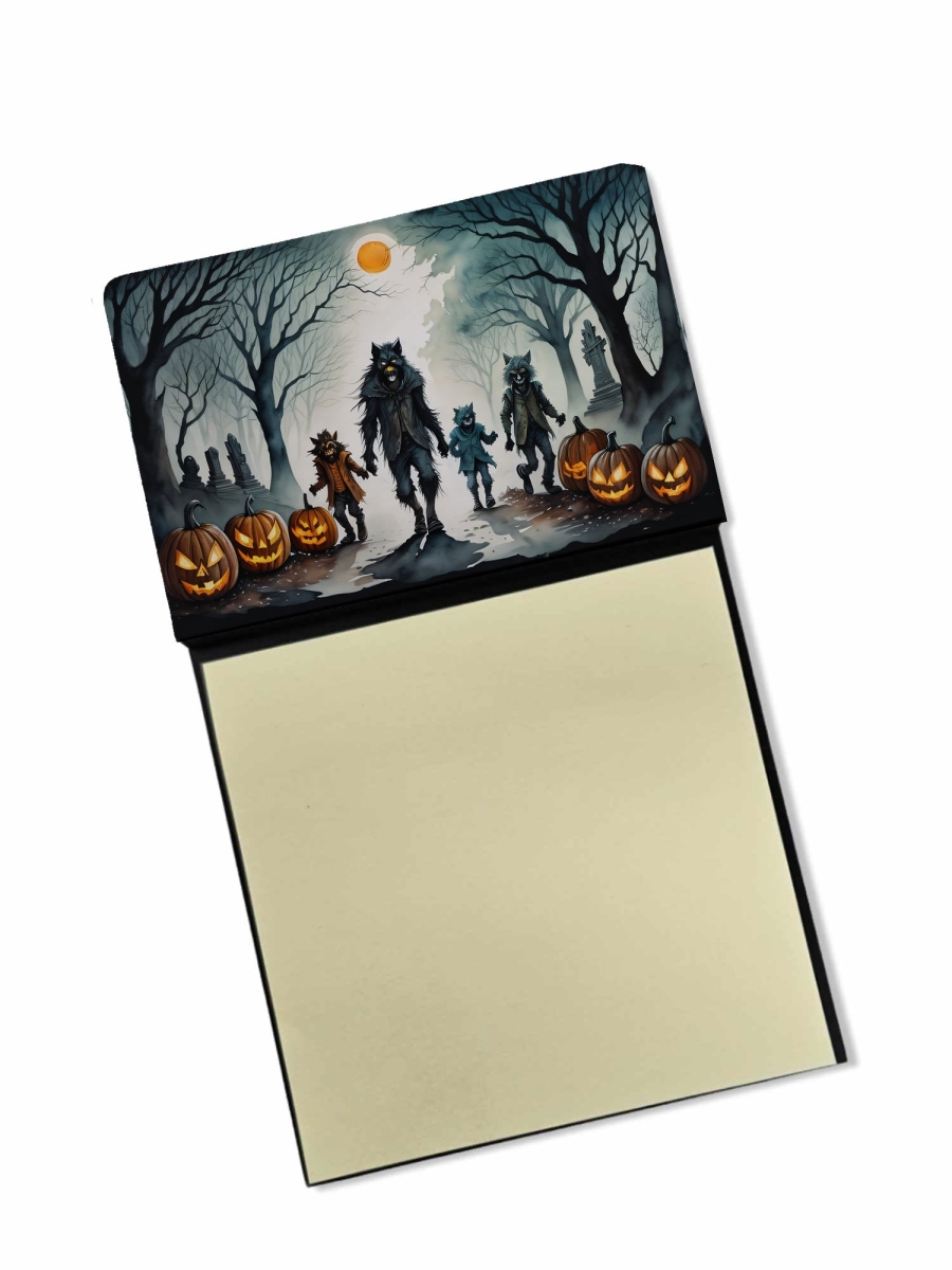 DAC2279SN 5.25 x 3.25 in. Werewolves Spooky Halloween Sticky Note Holder