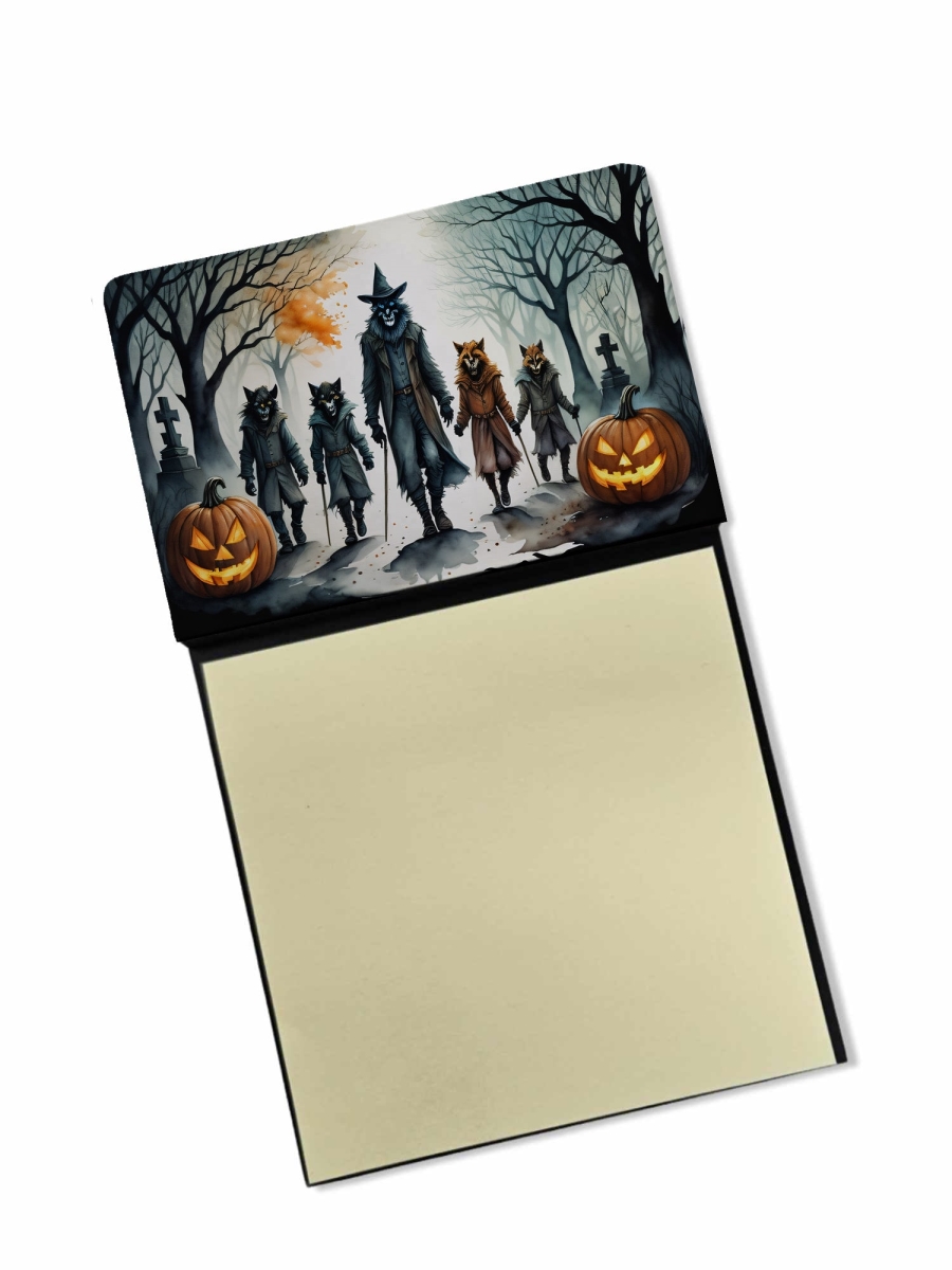 DAC2280SN 5.25 x 3.25 in. Werewolves Spooky Halloween Sticky Note Holder
