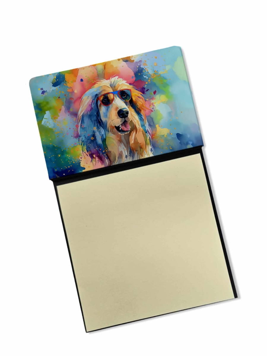 DAC2448SN 5.25 x 3.25 in. Afghan Hound Hippie Dawg Sticky Note Holder