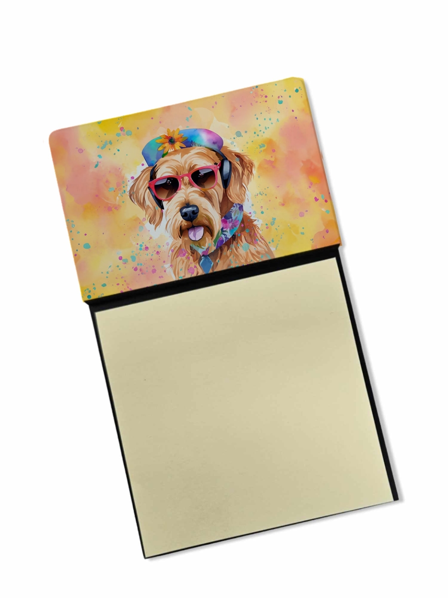 DAC2449SN 5.25 x 3.25 in. Airedale Terrier Hippie Dawg Sticky Note Holder