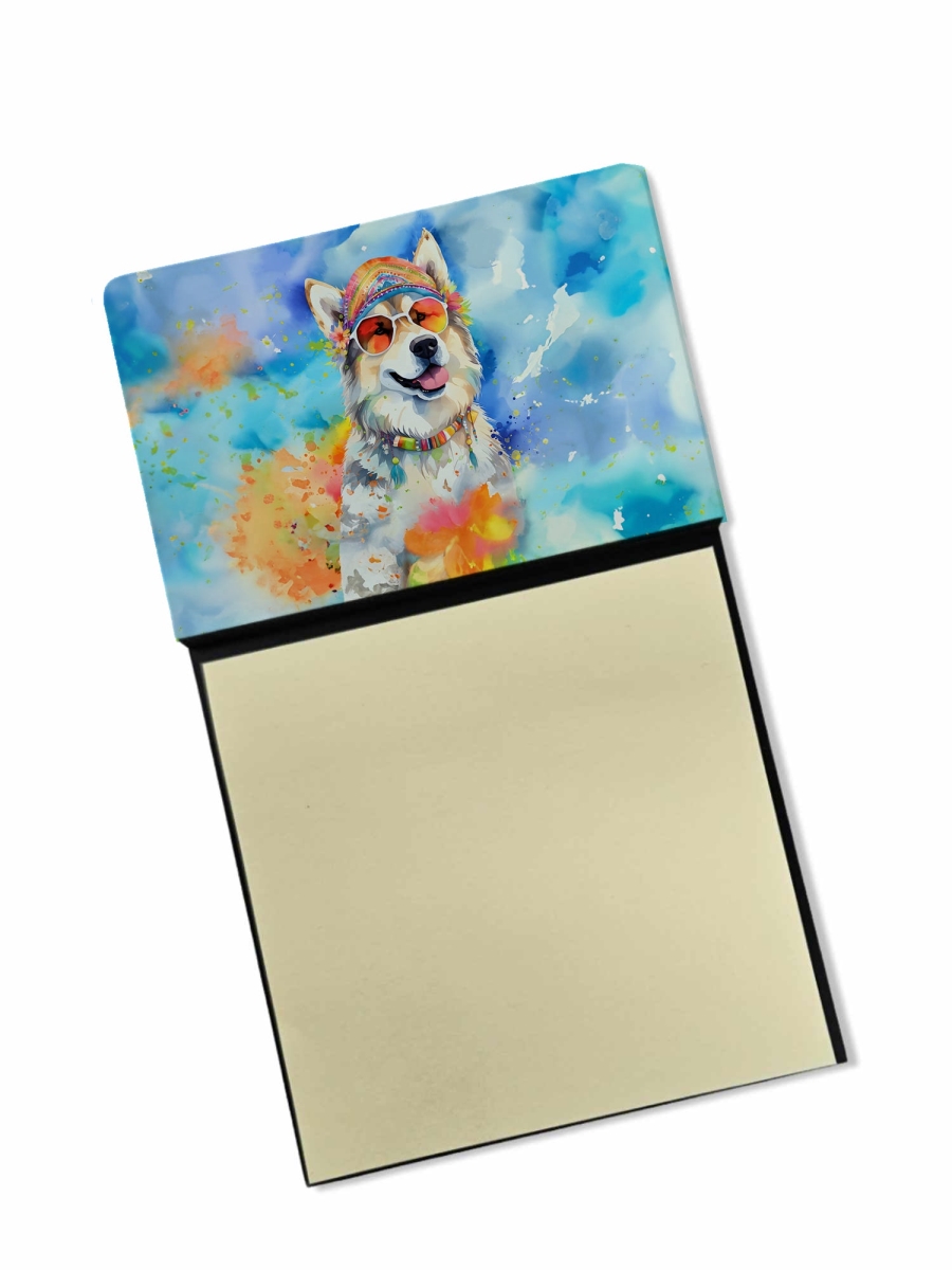 DAC2452SN 5.25 x 3.25 in. Alaskan Malamute Hippie Dawg Sticky Note Holder
