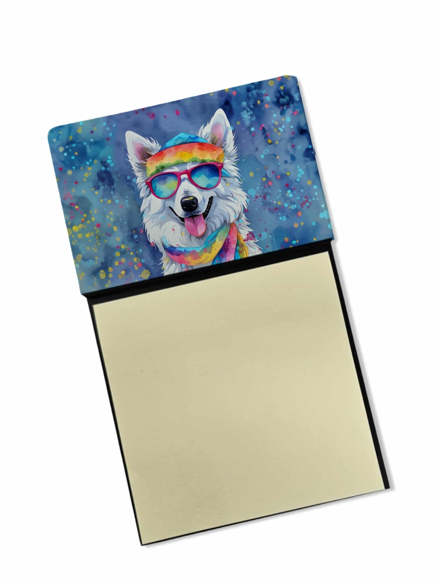 DAC2453SN 5.25 x 3.25 in. American Eskimo Hippie Dawg Sticky Note Holder