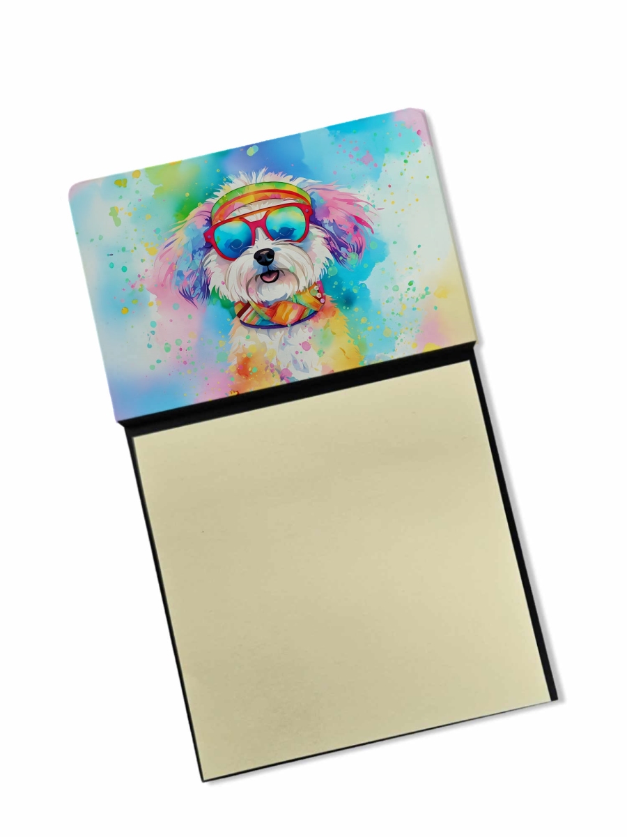 DAC2463SN 5.25 x 3.25 in. Bichon Frise Hippie Dawg Sticky Note Holder